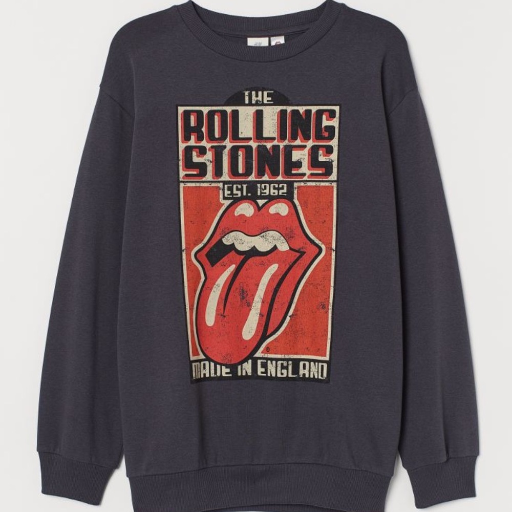 H&M Womens L Rolling Stones Sweatshirt